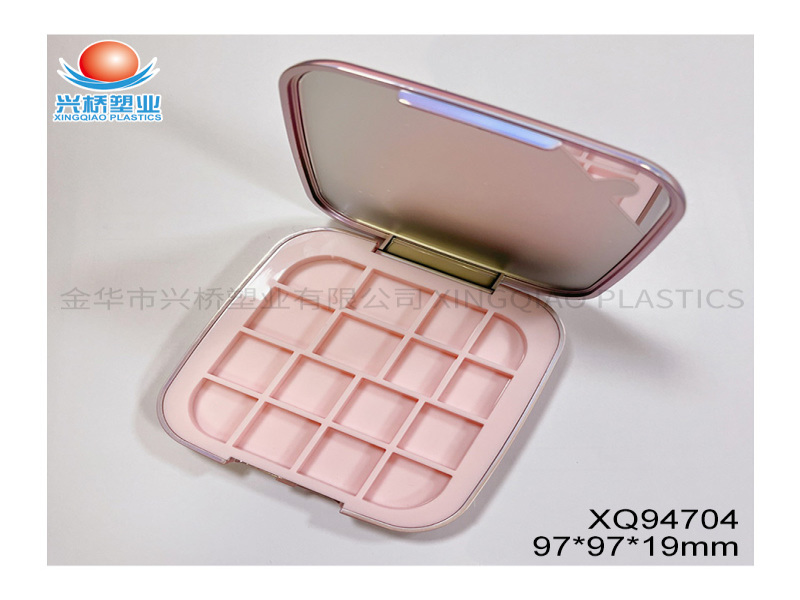 사각 거울 장착 다중 구획 아이 섀도우 박스 XQ94704