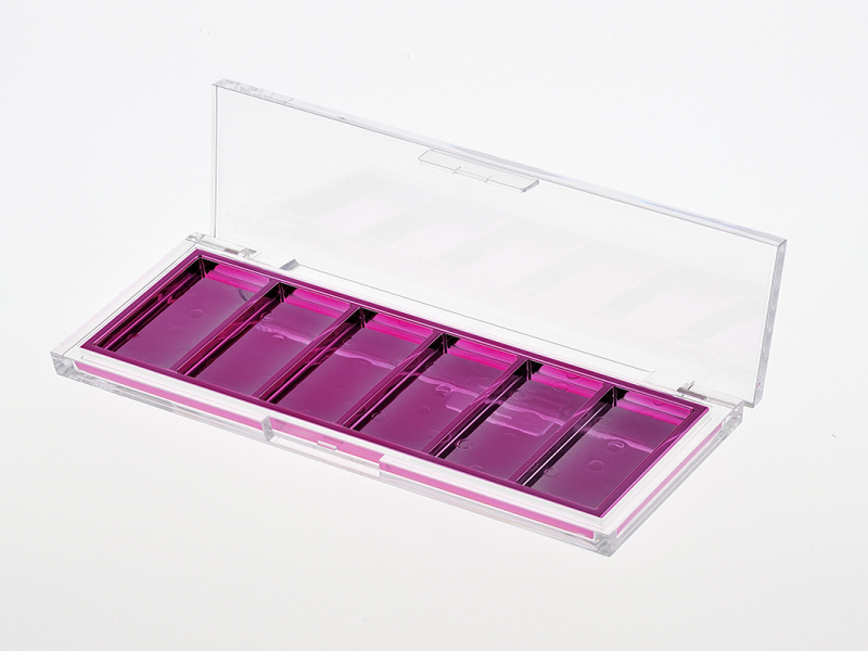 6 Colors Custom Empty Rectangular Eye shadow Box XQ620