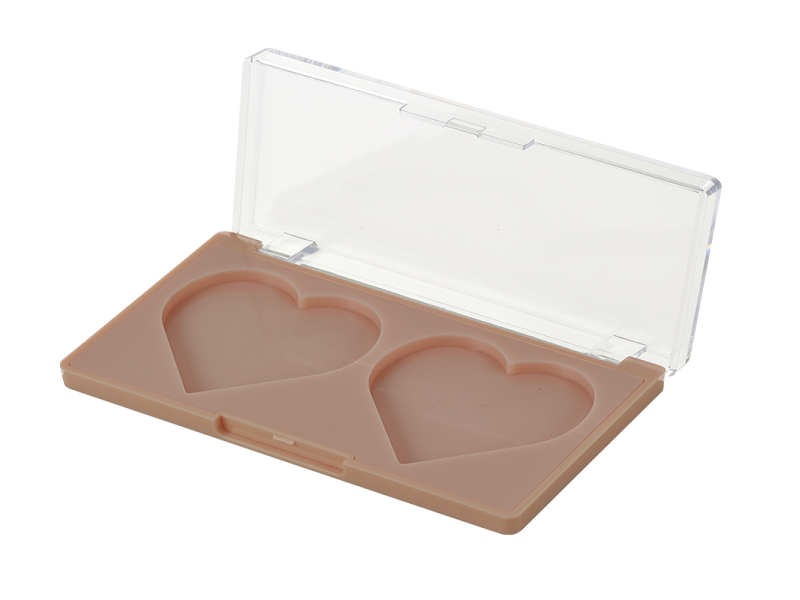 2 Grid Heart Patterned Eye shadow box XQ699