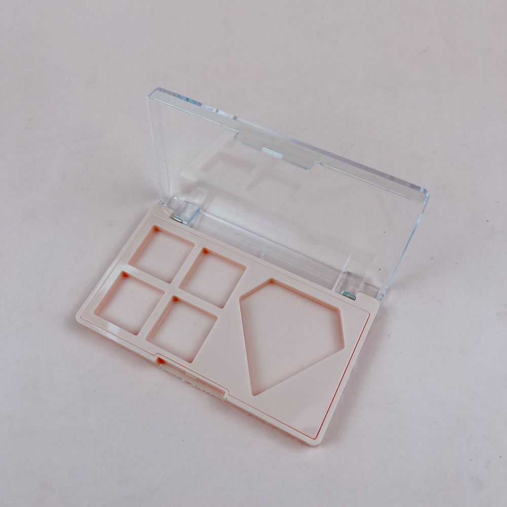 Portable 5 Grid Transparent Lidded Eye shadow box XQ713