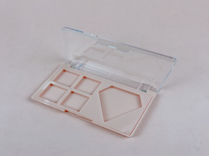 Portable 5 Grid Transparent Lidded Eye shadow box XQ713