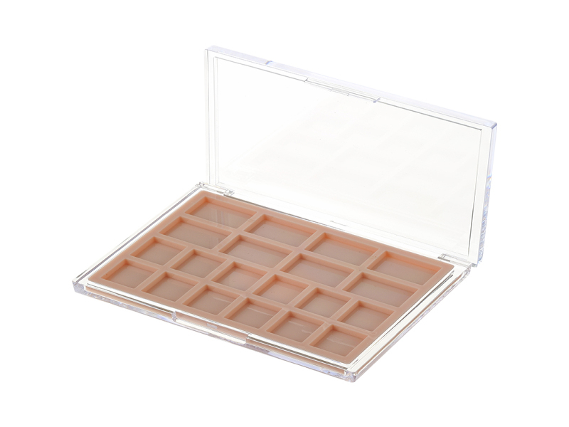 Multi Color Square Transparent Lidded Eye shadow box XQ758