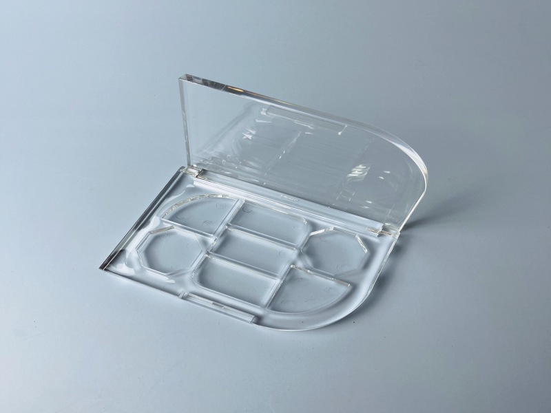 Seven Colour Irregular Transparent Rectangular Eye shadow box XQ799