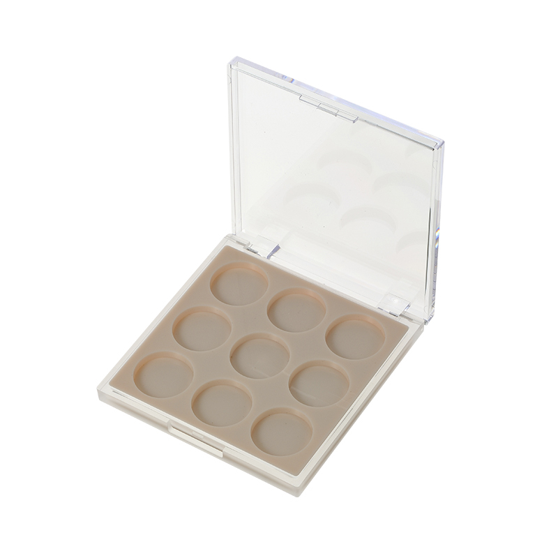 Square 9 Grid Transparent Lidded Eye shadow box XQ732