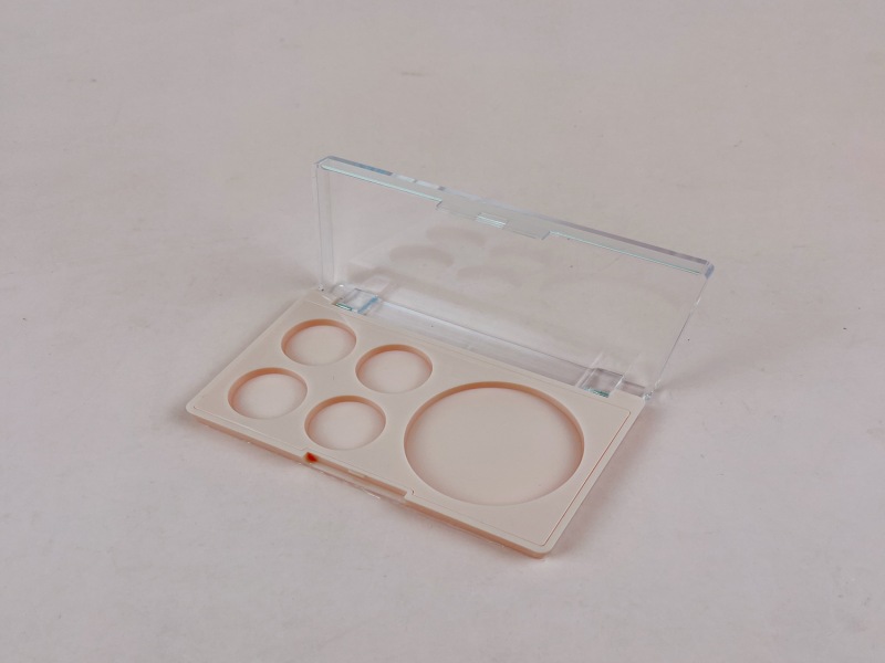 Eye shadow box with five color circular patterns XQ711