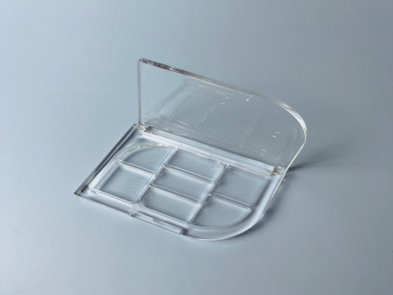 Rectangular Seven Compartment Portable Eye shadow box XQ798