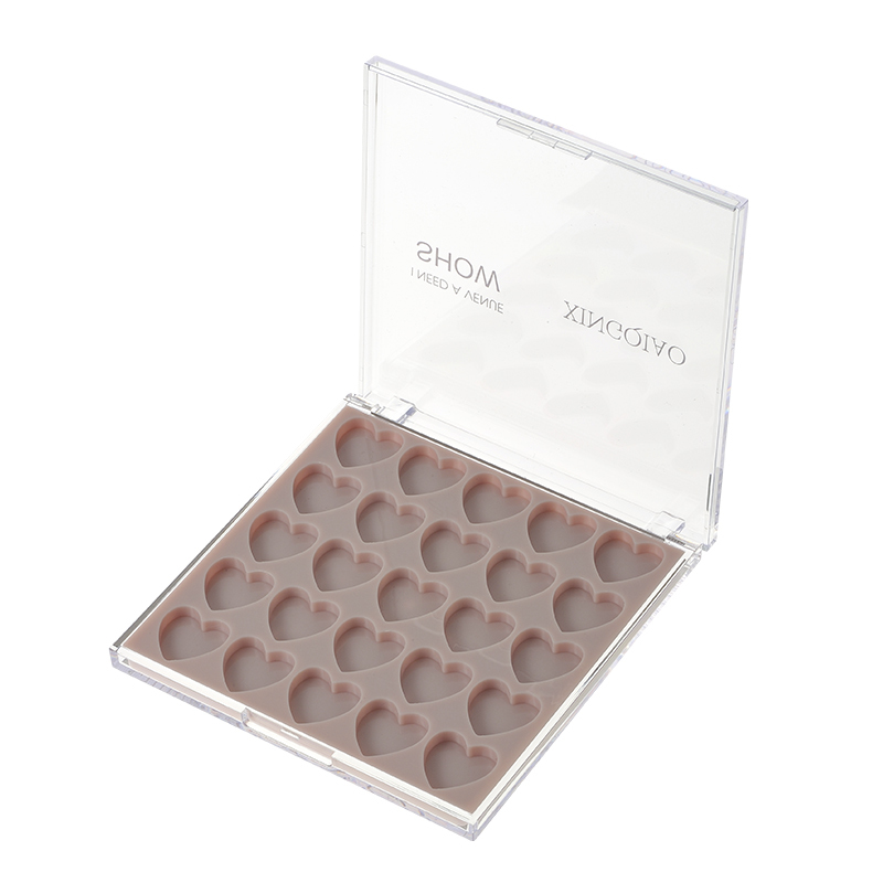 25 Color Heart Shaped Flip Top Eye shadow box XQ688