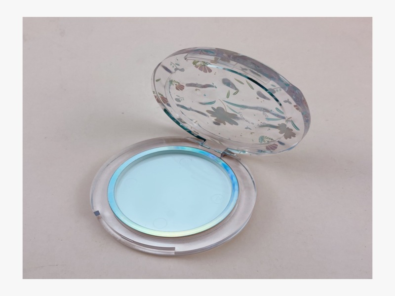 Round Wave Lidded Printed Eye shadow box XQ756