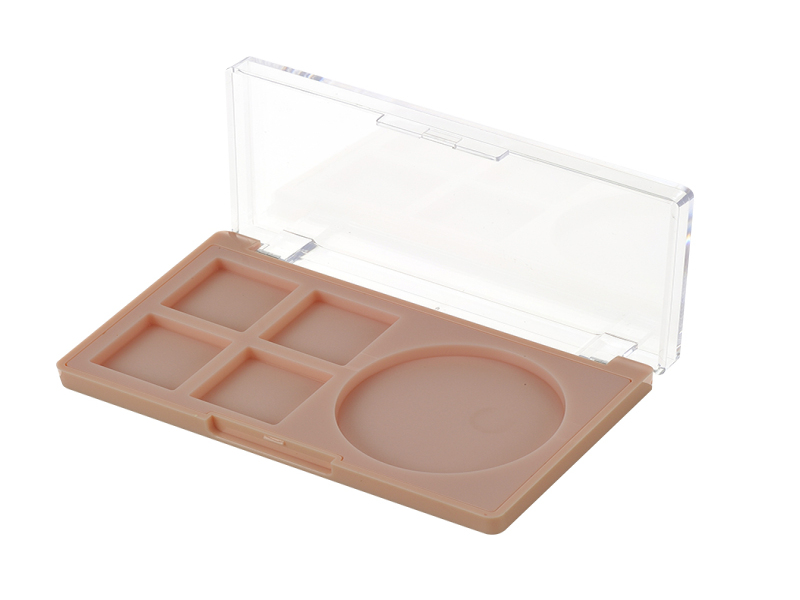 5 Grid Transparent Lidded Eye shadow box XQ703