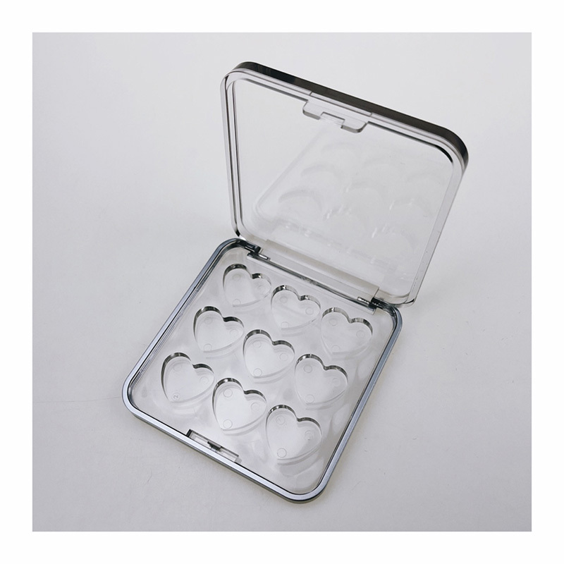 투명 뚜껑 9색 하트 모양 아이섀도 박스 XQ89903