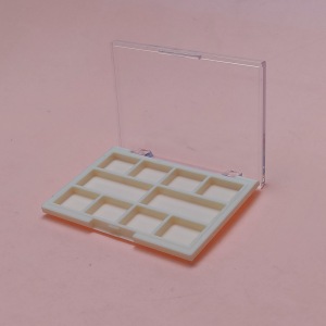 กล่องอายแชโดว์เครื่องสำอางพลาสติก 10 กริด XQ668