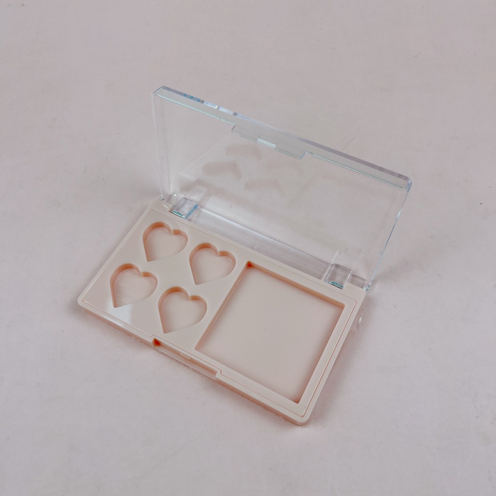Square 5 Grid Transparent Lidded Eye shadow box XQ721