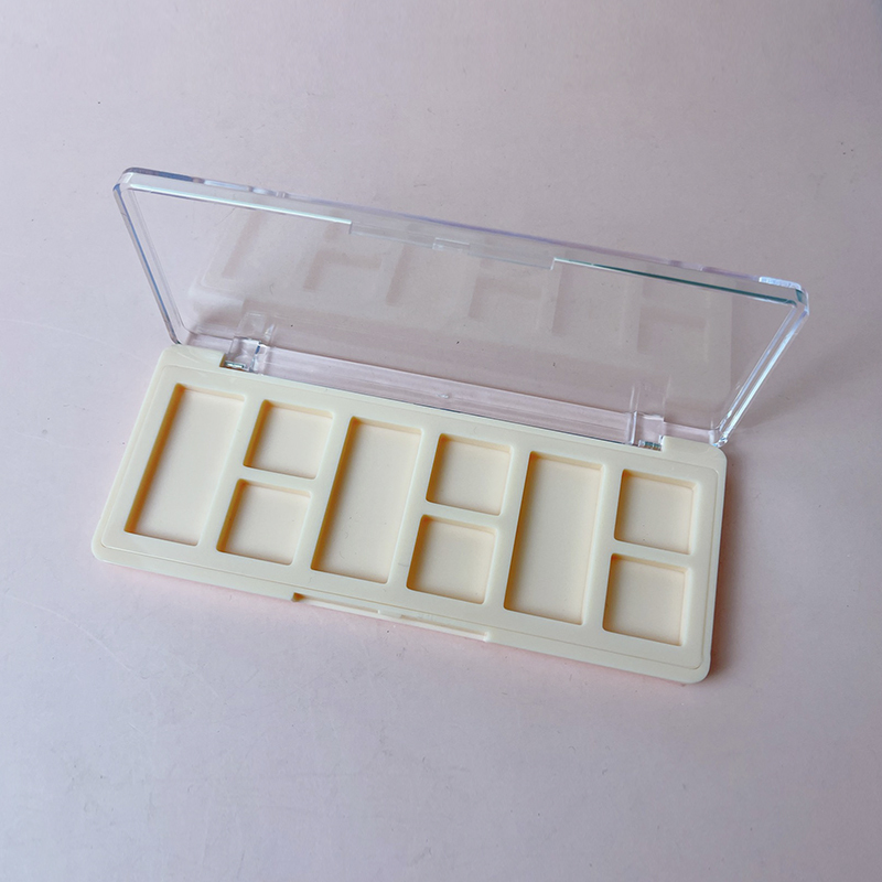 Rectangular 9 Grid Flip Top Eye shadow box XQ728