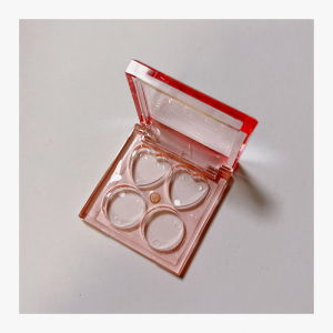 4칸 투명 핑크 플립 탑 아이 섀도우 박스 XQ92907