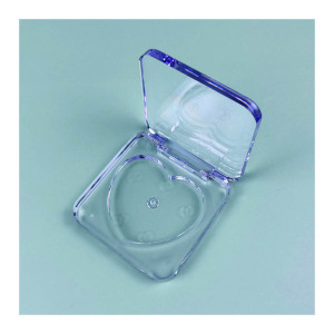 กล่องอายแชโดว์ทรงสี่เหลี่ยมโปร่งใสพร้อมช่องด้านในรูปหัวใจ XQ93902