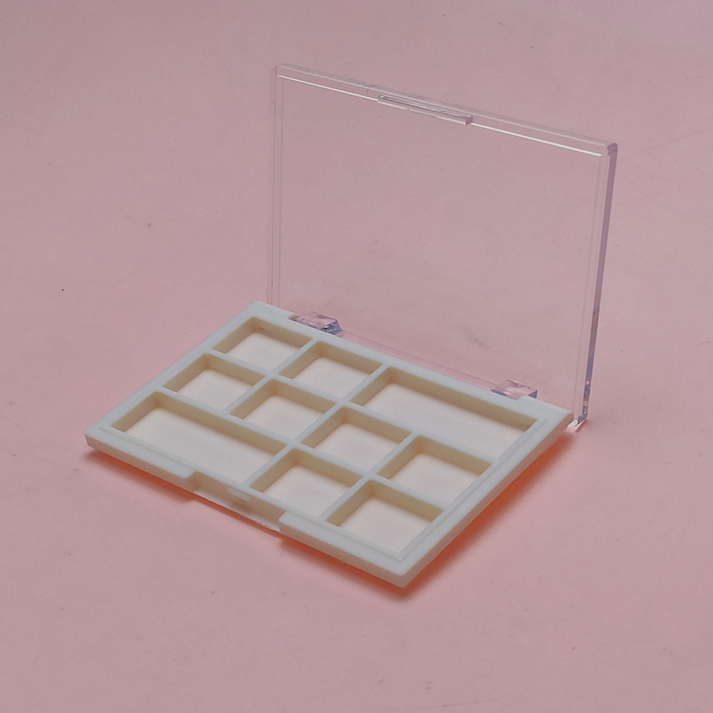 10 Grid 10 Color Transparent Rectangle Eyeshadow box XQ671