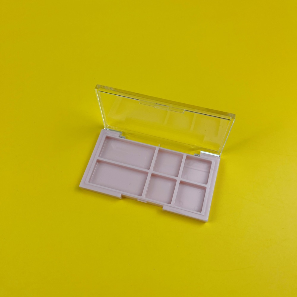 Transparent Lidded 6 Grid Eye shadow box XQ837