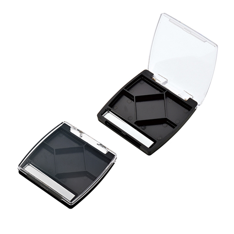 브러시 슬롯이 있는 5가지 컬러 플립 탑 아이섀도 팔레트 XQ031