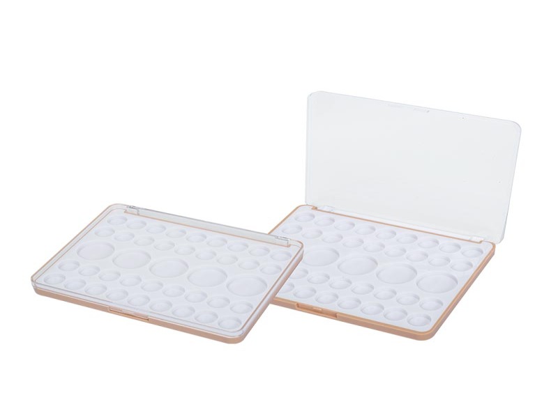 Rectangular Multi Compartment Round Eye shadow box XQ502