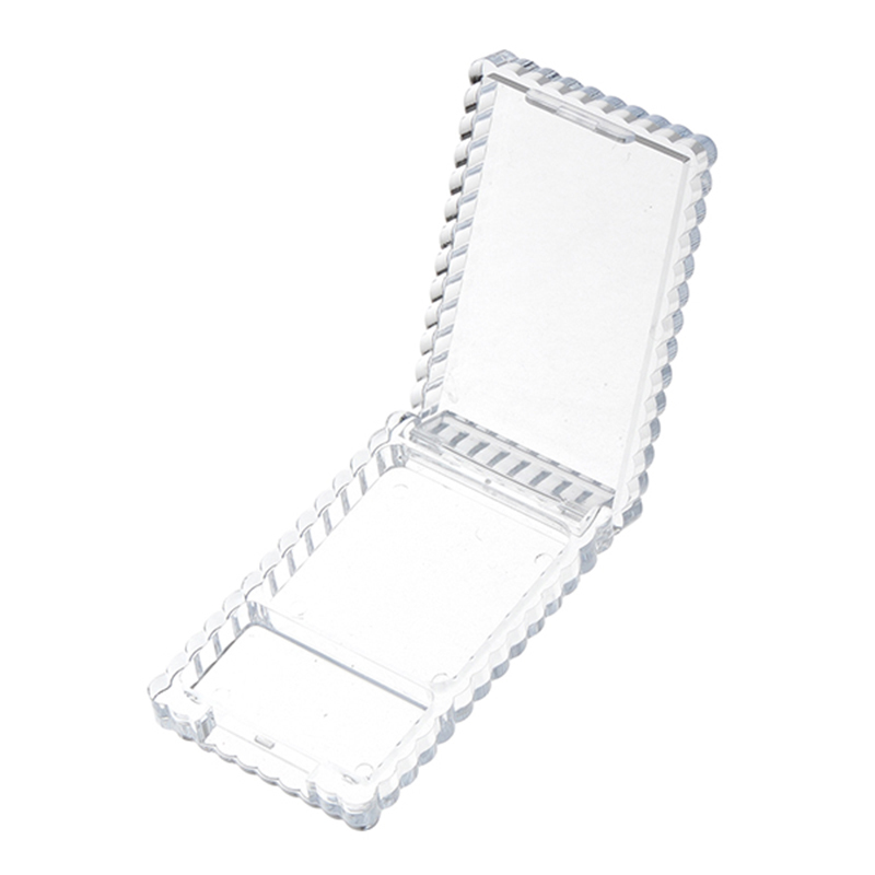 Rectangular 2 Compartment Clear Eye shadow box XQ106