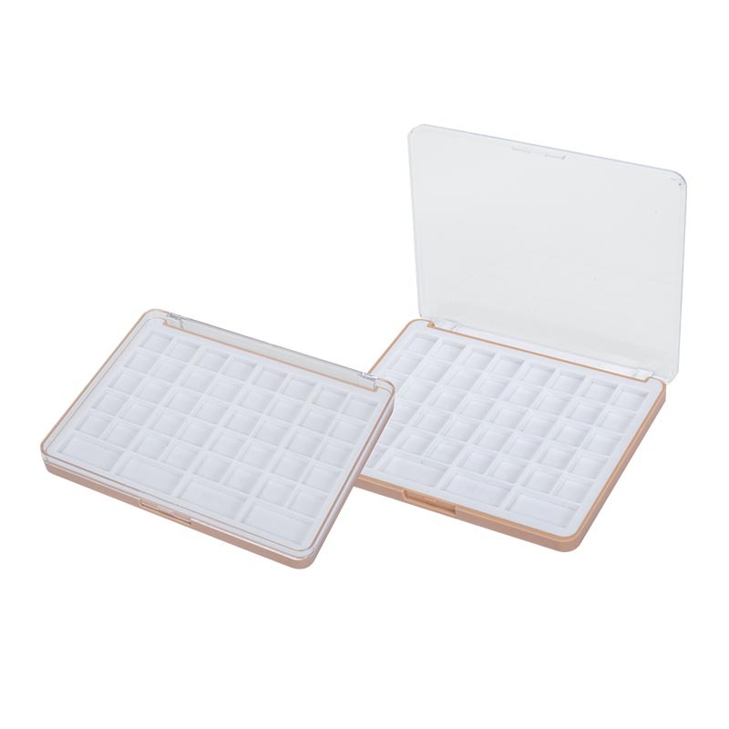 Rectangular Multi Compartment Eye shadow box with Transparent Lid XQ507
