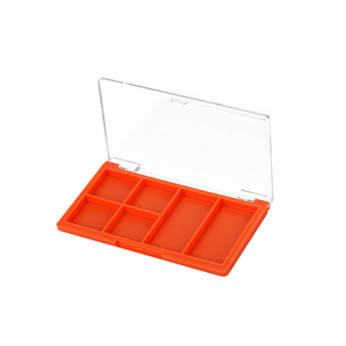 6 Color Rectangular Eye shadow box with Snap Closure XQ318