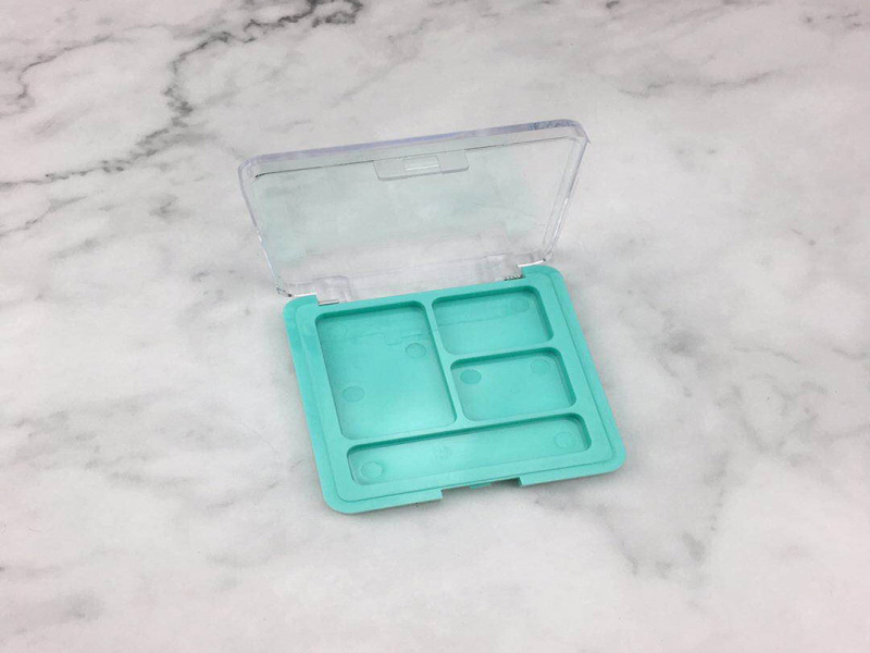 Portable Small Clear Square Empty Eyeshadow box XQ259