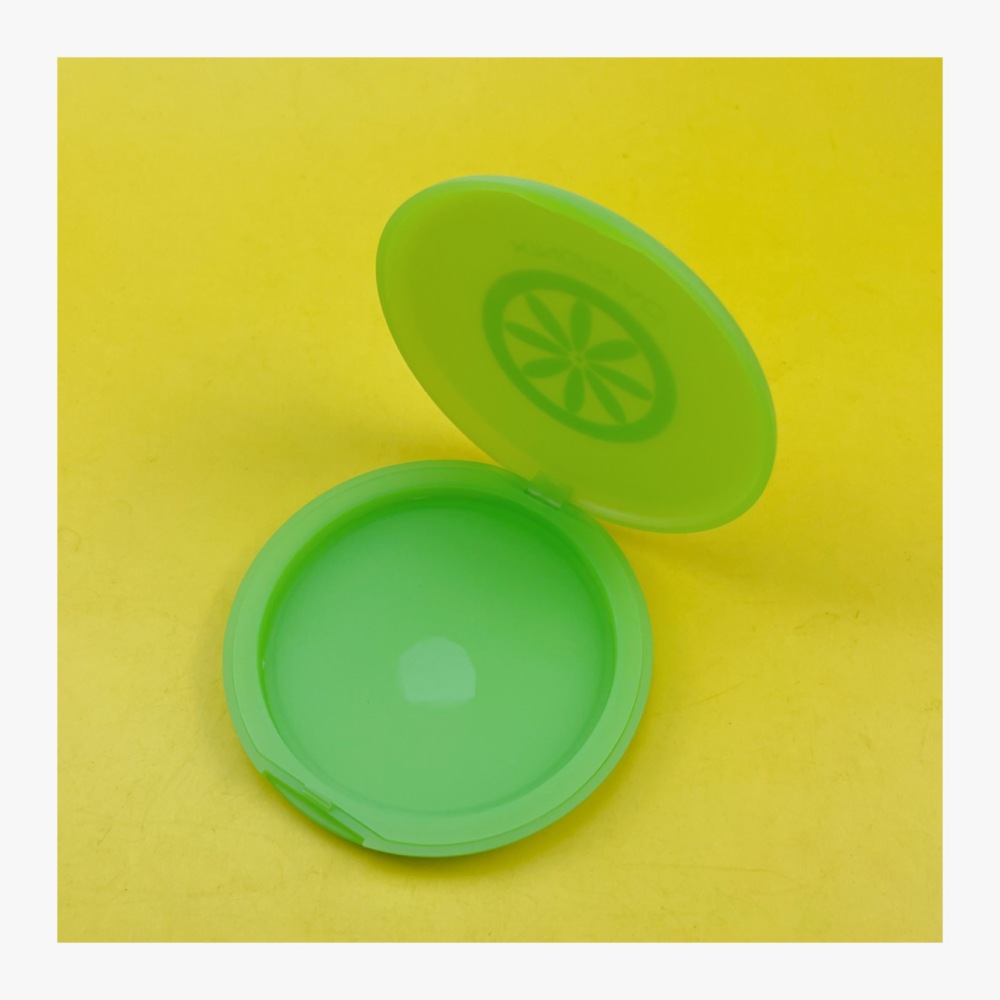 Green Round Custom Compact Powder Case QF078