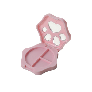 3 Grid Eye shadow box with Cat Paw Pattern XQ386
