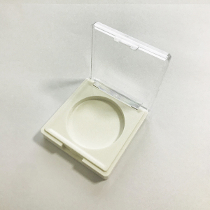 กล่องอายแชโดว์สีเดียวพร้อมฝาปิด Frosted Transparent XQ395