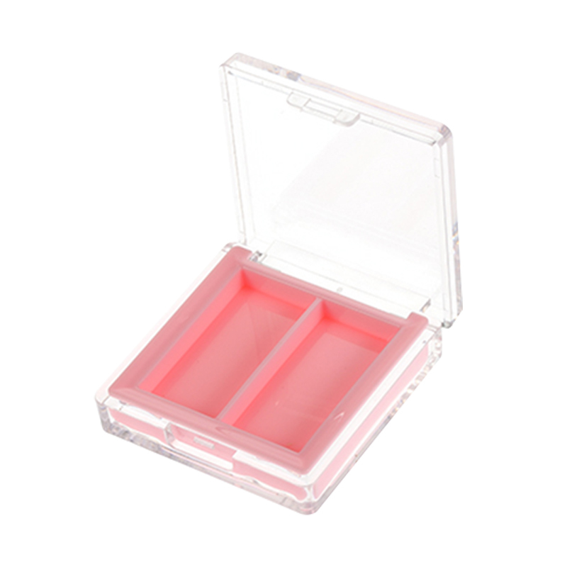 2 colors Clear Pink Custom Eye shadow box XQ350