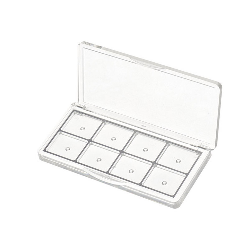 Rectangular Fully Transparent 6 Color Eye shadow box XQ159-8