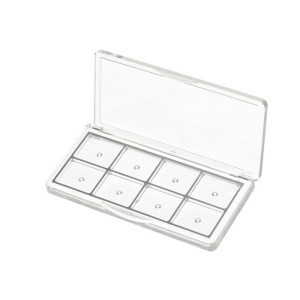 Rectangular Fully Transparent 6 Color Eye shadow box XQ159-8
