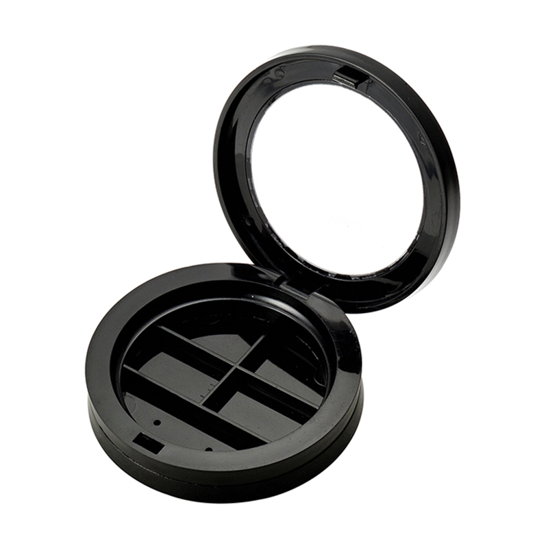 Multi Compartment Compact Powder Case with Circular Windows QF008-2