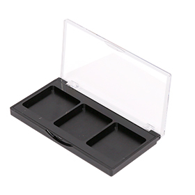 투명 뚜껑이 있는 직사각형 3색 아이섀도 상자 XQ197