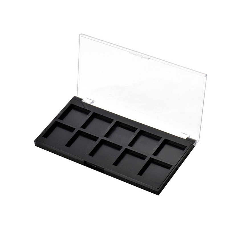10 Color Snap Closure Rectangular Eye shadow box XQ115