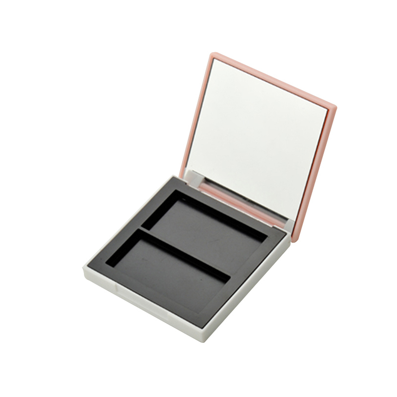 Square Flip Top 2 Color Eye shadow box with Mirror XQ165-1