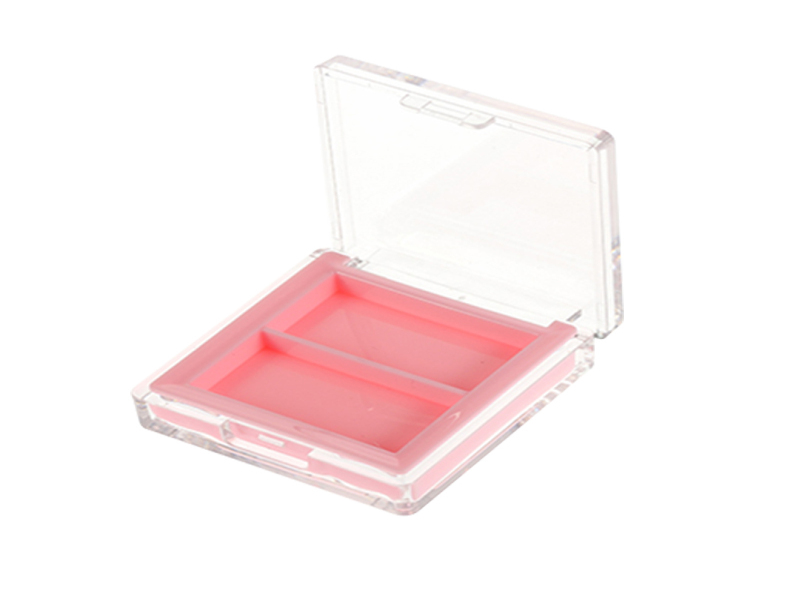 2 Compartment Eye shadow box with Transparent Lid XQ349