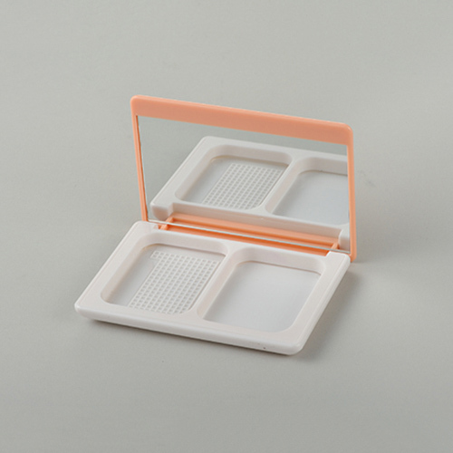 Rectangular 2 Color Eye Shadow box with Transparent Lid XQ302
