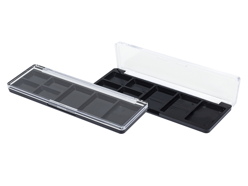 7 Color Custom Rectangle Clear Eye Shadow box XQ399