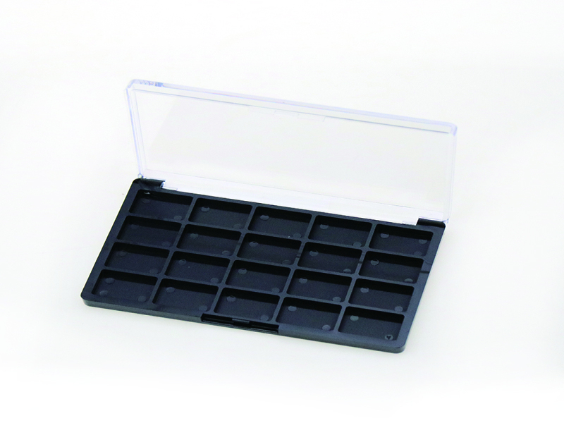 20 Color Empty Rectangular Eye Shadow box XQ406