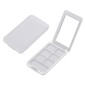 거울이 달린 직사각형 7컬러 아이섀도우 케이스 XQ015-2