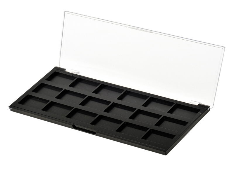 Rectangular Multi Compartment Flip Top Eye shadow box XQ252