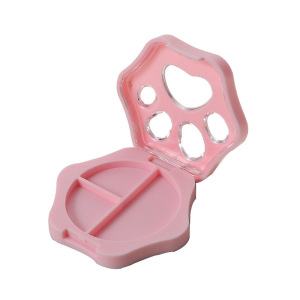 고양이 발 패턴 XQ385가 포함된 3가지 컬러 아이섀도 박스