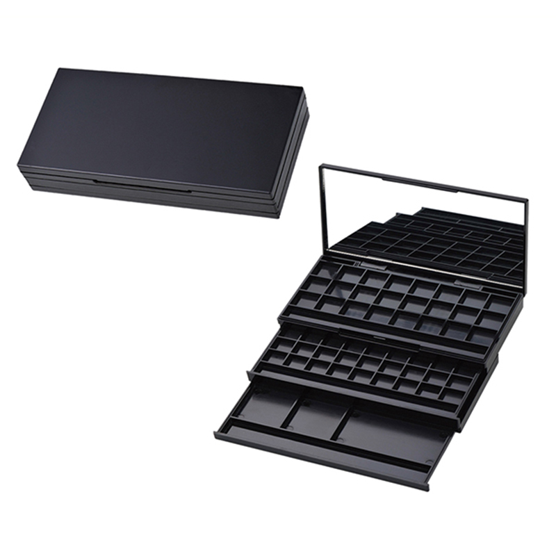 Многослойный футляр для теней с откидной крышкой и зеркалом XQ011