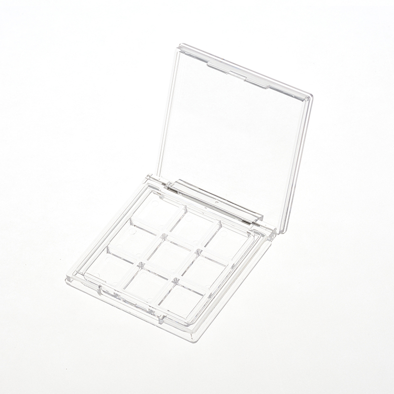 Fully Transparent 9 Color Square Eye shadow box XQ359