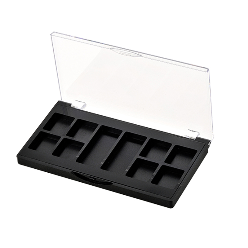 Rectangular 10 Color Flip Top Eye shadow box XQ338