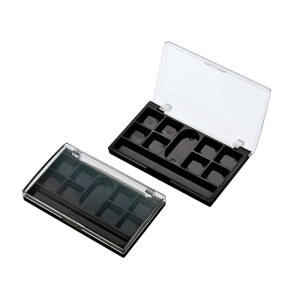 กล่องอายแชโดว์ทรงสี่เหลี่ยม 9 ช่องพร้อมช่องใส่แปรง XQ025