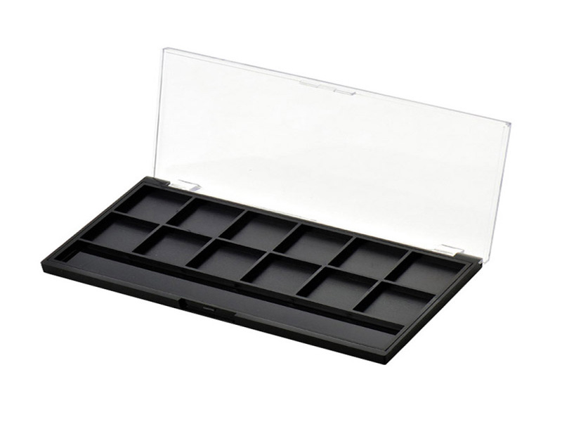 Rectangular 12 Color Eye shadow box with Brush Slot XQ131
