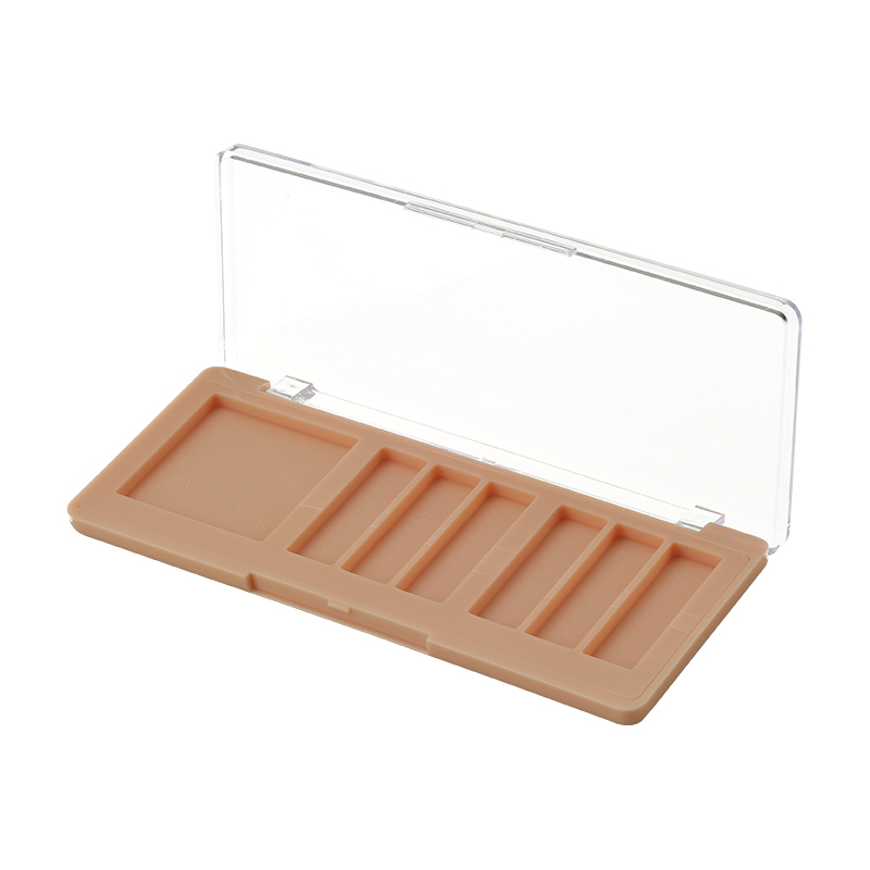 Rectangular 7 Compartment Eye shadow box XQ431